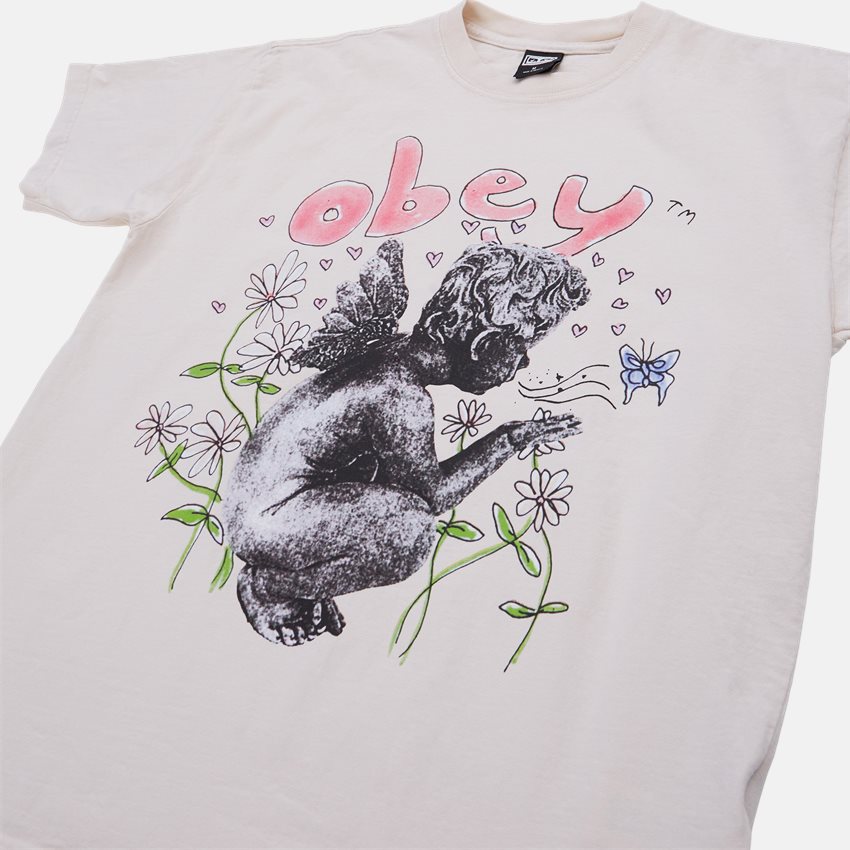 Obey T-shirts OBEY GARDEN FAIRY 166913369 OFF WHITE